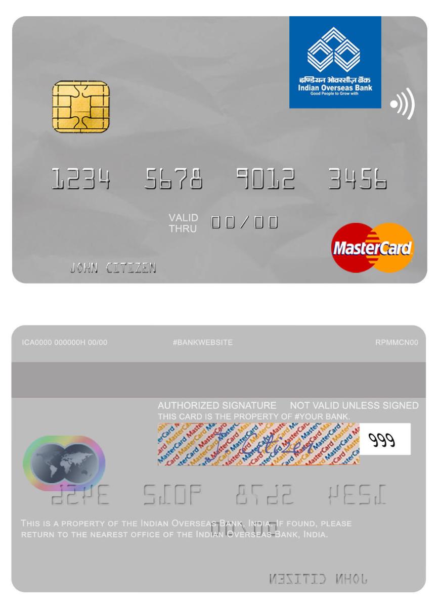 India Indian Overseas Bank mastercard